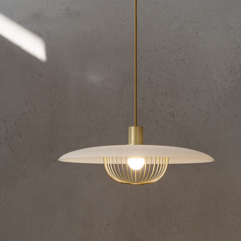 笠影吊灯白玉玻璃 ziilmp 简约现代餐厅吊灯创意吧台客厅吊灯