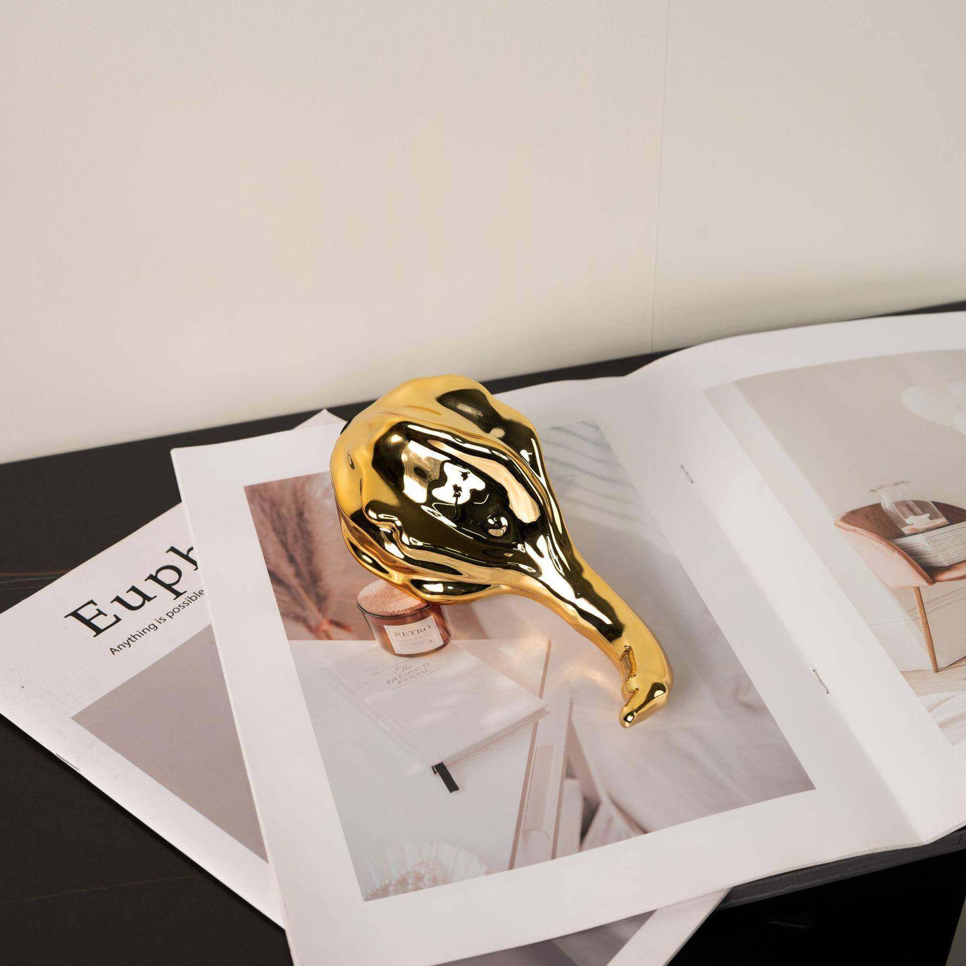 轻玄关电视柜居小南瓜奢QAT家简摆件现代样约板房书房茶几小装饰