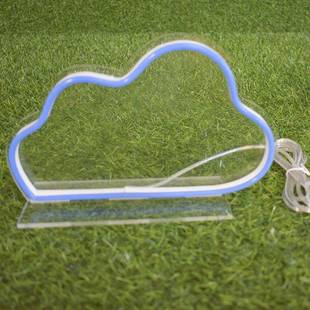 热销LED霓灯带底座装云朵虹造柔QOZ型标识性霓虹灯牌氛围饰牌