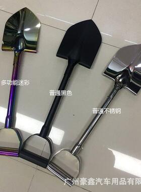 升级版多功能后锹备备胎铲子越野车后胎罩铁不锈钢锹YLN自救工兵