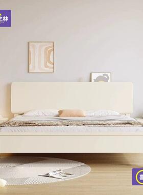 奶油风112315.家用民宿储婚.实木床白色1.2米小户床物型51.8米主