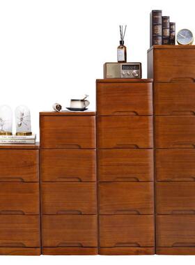 实VQI木夹缝衣收纳柜子抽屉式质型小床头柜卧室储物置物架五斗柜