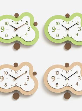 w打ozoom免钟表挂钟客厅现代简约孔尚餐厅艺术XDH时创意时钟挂墙