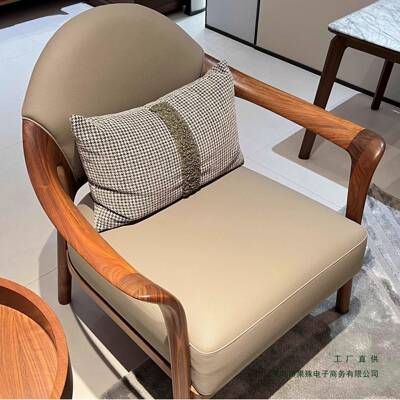 新中发式古韵黑胡桃全实木沙1+2组合+现代别式墅BVG客厅宋直排沙