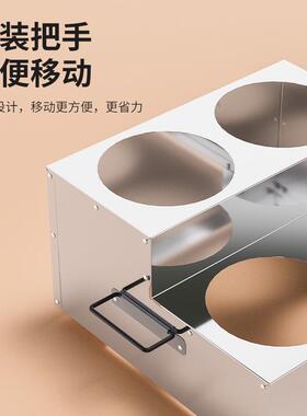 不锈钢分圆缸16#高低层YDZ多格4调架6商格架料调味罐用调料盒