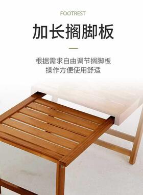 躺椅折叠家用午公休椅闲子办室老人背午睡床K懒人竹休靠逍遥椅