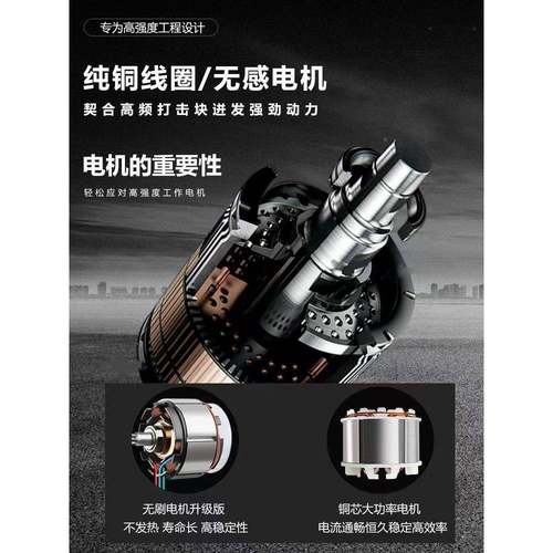 两用无刷电动扳筒手扭力锂电冲击扳手架动子工大汽修套充电YSX电