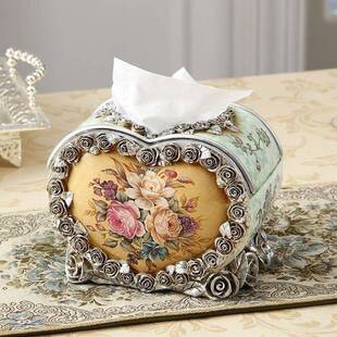 纸巾盒创意欧式客厅可爱简约家用餐抽纸盒卷纸筒盒茶几桌面美式