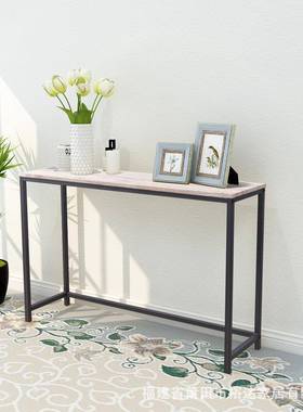 铁入门玄关桌客厅靠墙办公桌条美案现代简式约玄关SUG艺台窄边桌