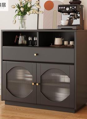 实木餐边柜简约现代置物物柜厨房储收纳轻奢茶水柜柜餐厅储PGR物