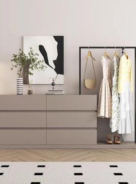 忆木亦品简约现代衣柜床卧斗柜衣GZF帽架一体主收柜五斗纳六斗尾