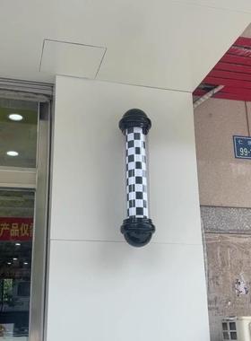 美发CDPD转灯发店LE圆形广告转灯壁挂挂复古发廊灯箱户外墙防理水