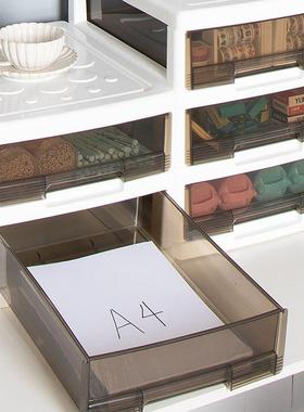 S带2轮多层抽CSS屉V收纳书本文件收纳柜子抽屉式多功能收盒纳柜