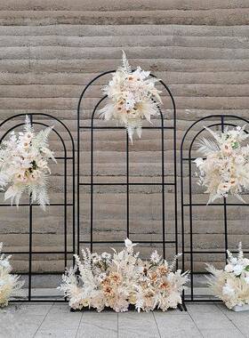 款婚婚庆式铁艺中路引道具新礼ZDA舞台创意造型屏风迎宾区异形花