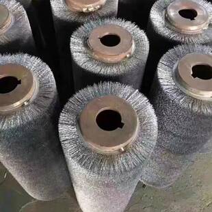 工业钢丝辊毛刷棍弹簧抛光除锈轮去毛刺缠绕软硬毛铜丝不锈钢镀铜