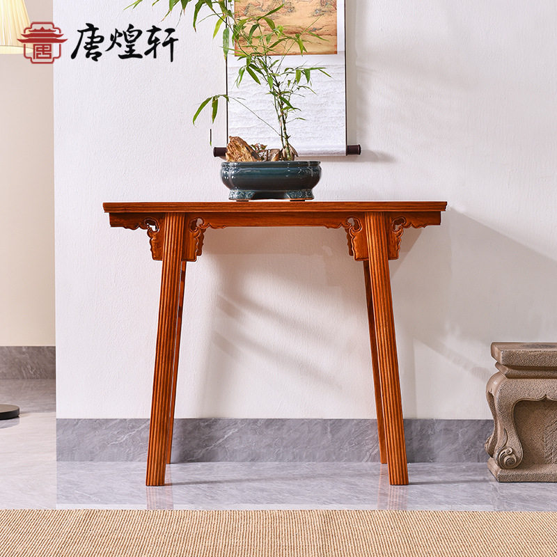 大果紫檀平头案条案缅甸花梨木供桌案台中式仿古实木香案玄关条几