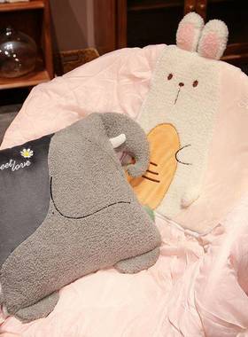 加厚枕被子两睡无品牌/用毯子公二合一折叠沙发靠枕办室午小枕头