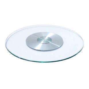 餐桌加钢化玻璃旋转盘酒店大带圆桌饭桌转见详情盘家用底座转桌面