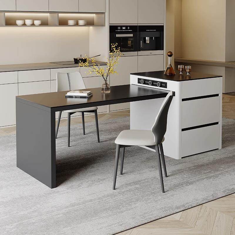 岛台可伸餐桌一体现代简约岩板饭桌厨房台中岛圆户弧EYL缩形家用,住宅家具,岛台,淘宝优惠券,粉丝福利购,淘宝优惠卷