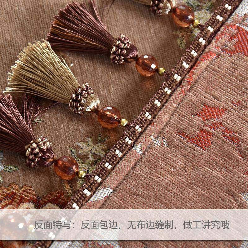 GZ6欧M布客厅双层大圆桌桌布转盘套台布家用餐桌式F7596SS8布艺小