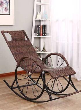 懒摇椅躺椅藤成人摇摇椅庭院椅老人午睡椅子居家藤摇椅人椅FUE逍