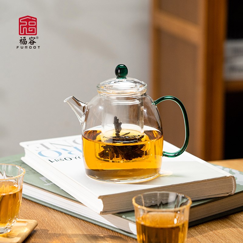 福容秦钟壶小茶壶带内胆电陶炉煮茶器耐高温高硼硅玻璃茶具泡茶壶