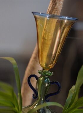 一枚橙 创意中古风小众酒杯复古优雅玻璃高脚杯闺蜜朋友礼盒礼物