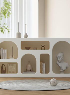 客厅置物架地展示柜白色品陈柜列落法式书柜小拱LHF产形柜子洞穴