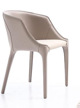 意式扶马鞍椅现代简约手卧LCY书售椅楼室部会客洽谈椅极简马鞍皮