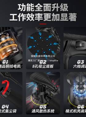 geu电动砂纸打磨机小型家具油漆砂光机墙面平板腻子木工抛光工具