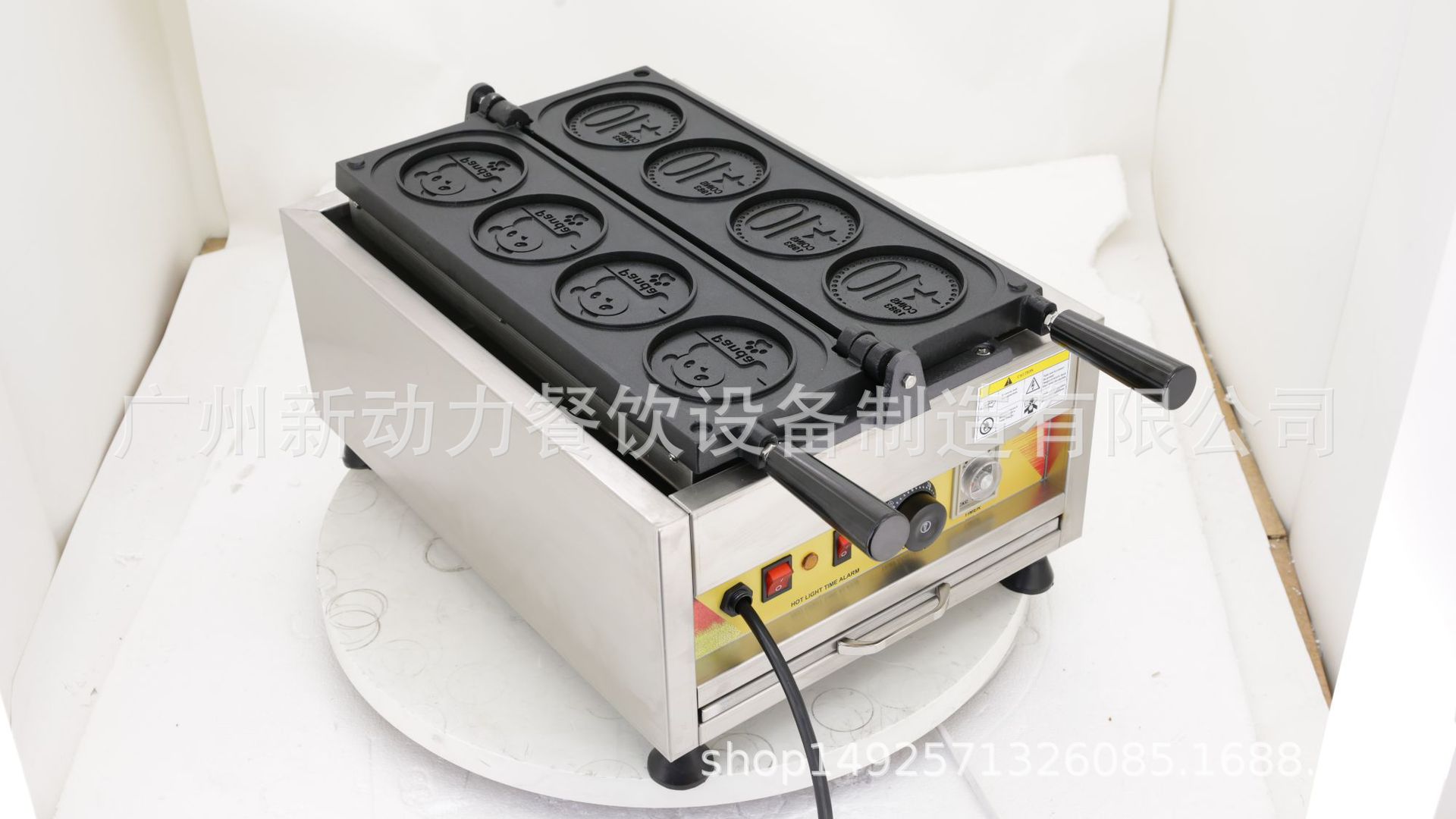 奶酪金币面包圈机 商用电热烤饼机 夹馅华夫饼烘培小吃机器热销款