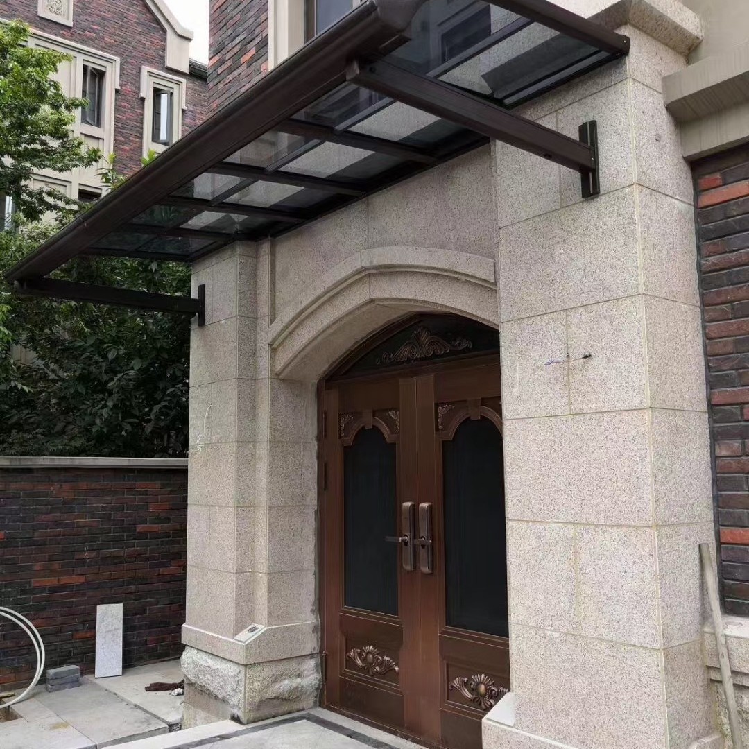 铝合金雨棚露台阳台楼顶遮阳 户外别墅庭院防雨家庭PC耐力板雨棚