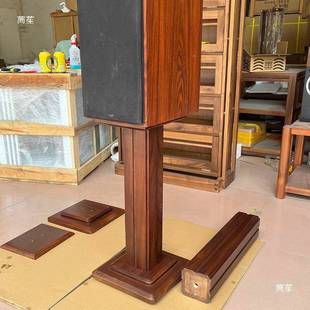 胡木音响架环书架发绕烧脚架影EUT院桃hiif木质音箱支架避震脚钉