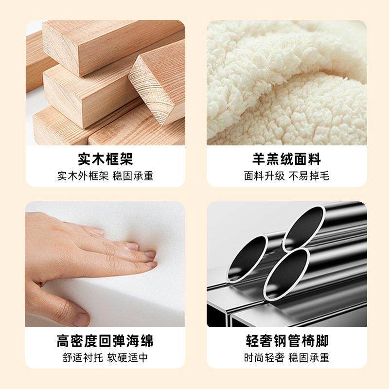 奶油风客椅厅摇摇单人懒人沙室发单椅设计师款躺椅卧CKF阳台休闲