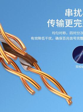 工程超五类网线线0.5mmCLC-5305线芯屏蔽CA5E类网络布双绞T线305