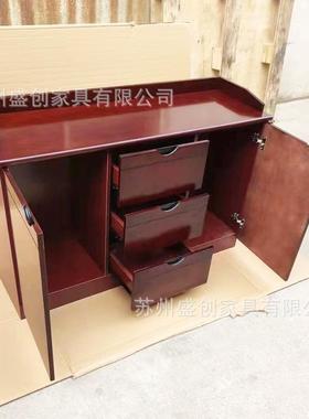 茶贴12622水柜油漆木皮餐门柜矮柜储物碗柜中式二边门三柜