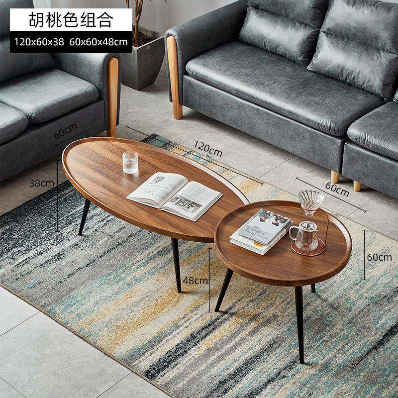 轻奢小户型厅茶几小代桌客子简约现家用圆457小茶几家形用沙发小