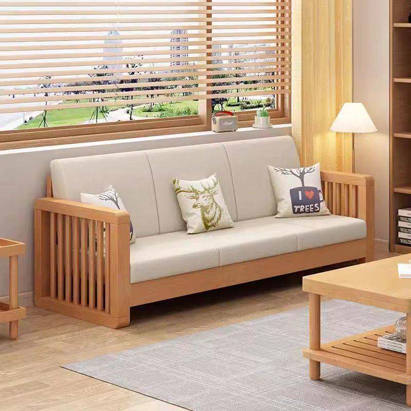 实木沙发家用现代简约榉木茶几中式客厅三人位双人位组合贵妃榻大