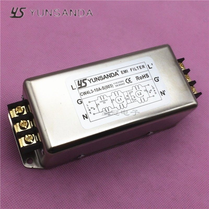 CW4L3-3A/6A/10A/20A/30A-S(003)抗干扰EMI220V三级滤波器端