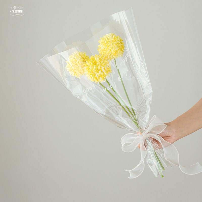 高档假花仿生花束干花仿真花手捧花装饰花野餐拍照道具球菊绢花