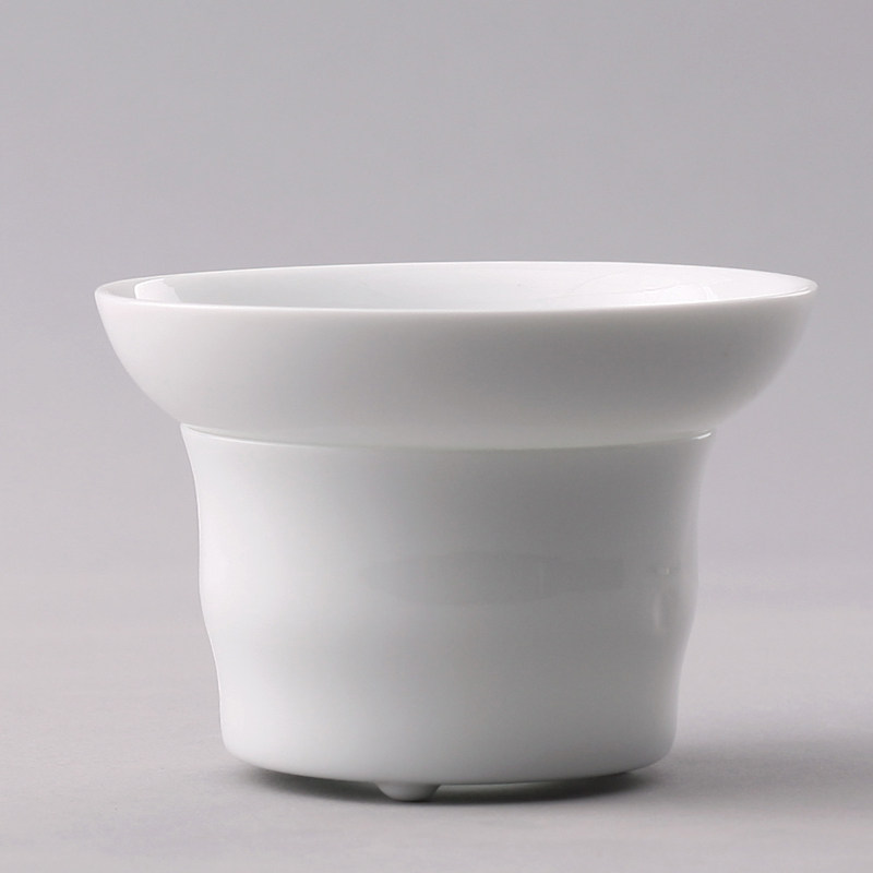 素玉白瓷 茶漏 茶滤 功夫茶具配件 陶瓷创意滤茶器 茶滤网 过滤器
