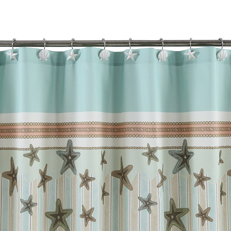 黛世浴帘挂钩创意设计装饰性滚珠挂钩多个装浴帘圈环勾挂环