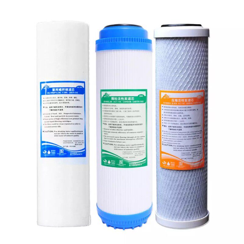 总馨净水器滤芯家用净水机过滤器10寸PP棉活性炭通用全套三级套装