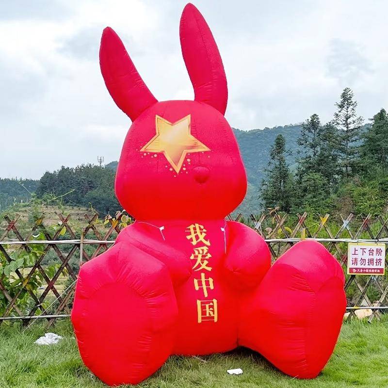 型充气庆模节气模爱心爱气球国熊中国心发光国庆气模气卡国通商场