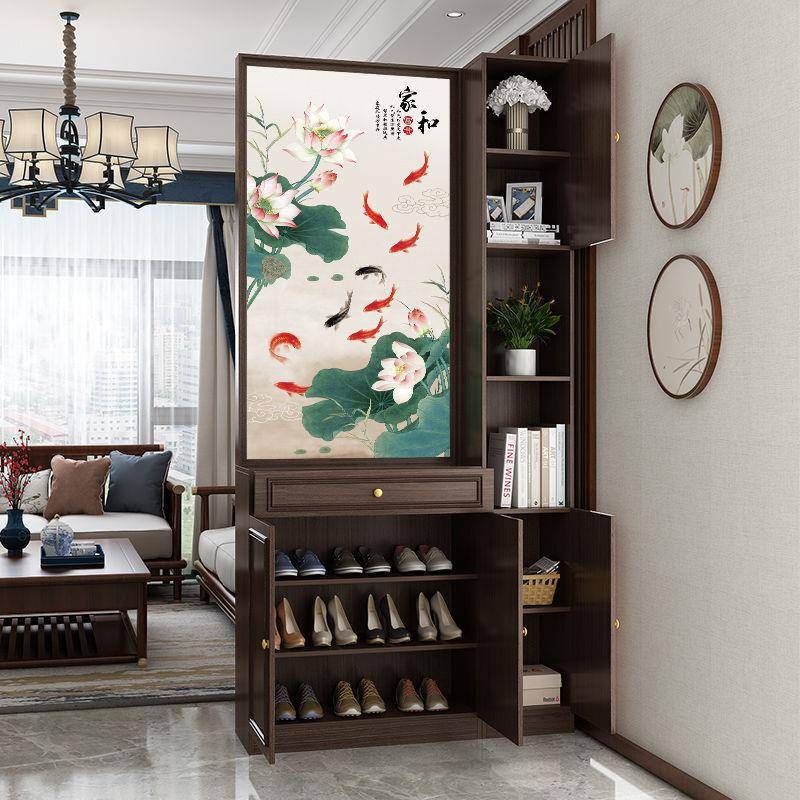新中式断柜间隔厅柜屏风简约现代小型进门762户正对户大门玄关入