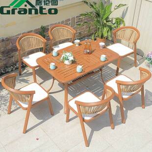 户外藤编桌椅露天庭院阳光房花园简约阳台室内室外铝合金家具组合