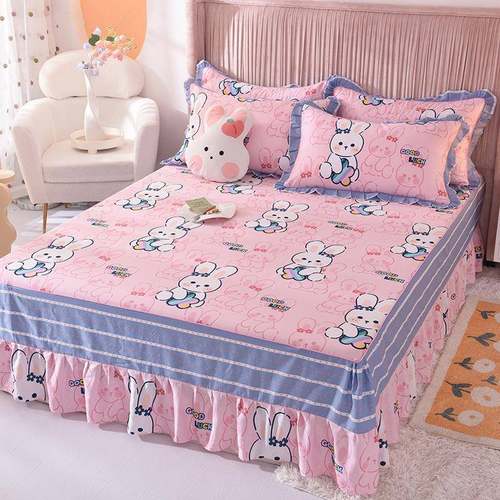 棉床护席裙单件床裙式梦思床垫保套防罩尘防滑固定三CUZaω