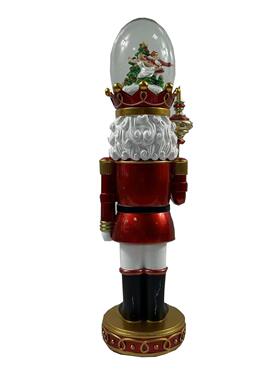 新品桃树脂旋工艺品QLN摆件胡桃夹胡子音乐灯光兵内转水晶球