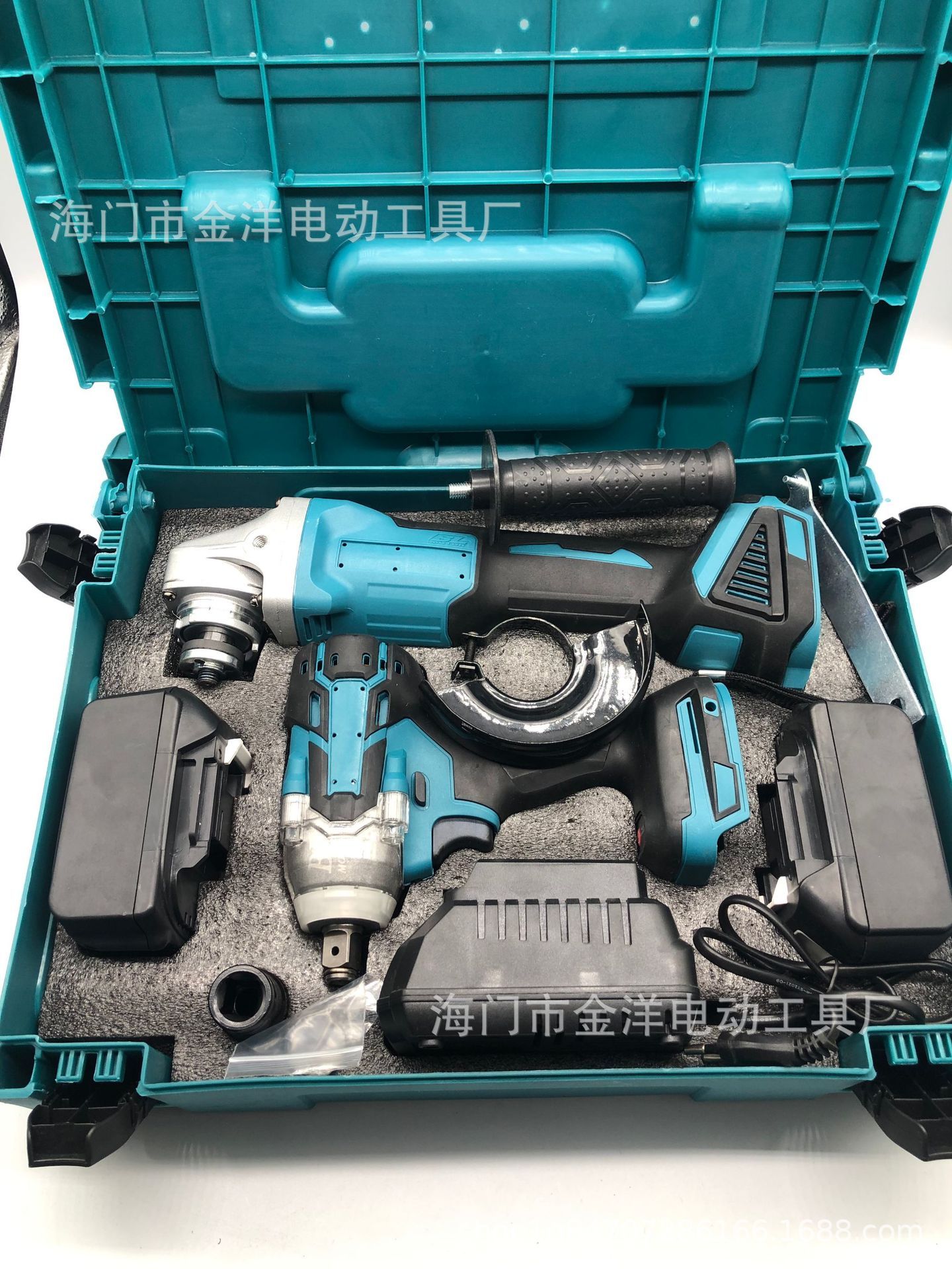锂电工具两件套组合工具无刷角磨机充电扳手2件套组合