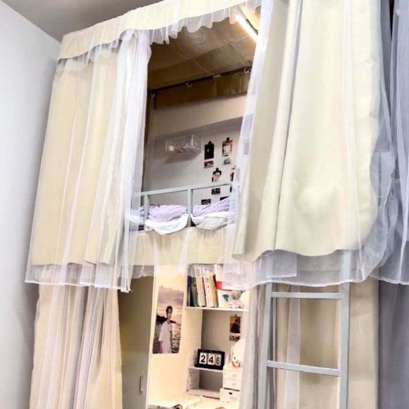 床帘上铺女生宿舍学生女遮挡帘蚊帐一体式强遮光帘子下铺型轨E18